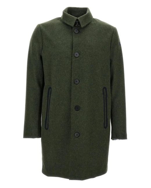 Roberto Ricci Designs Wollmantel mit Reißverschluss in Green für Herren