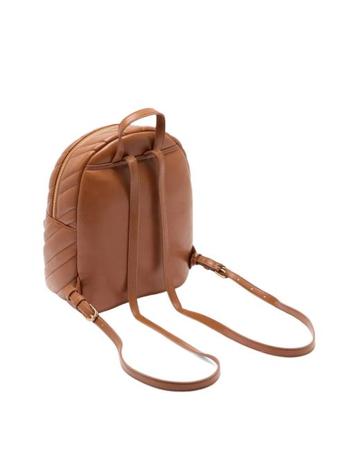 Liu Jo Brown Quilted Chevron Backpack