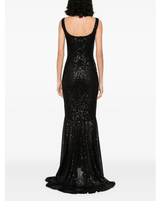 Atu Body Couture Sequinned Mermaid Dress Black
