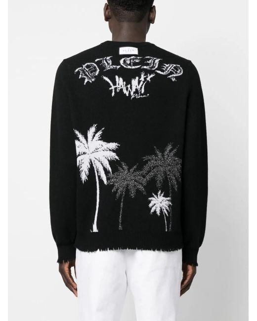 Philipp Plein Wollen Pullover in het Black voor heren