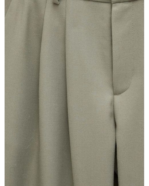 Won Hundred Green Pleated-Design Trousers