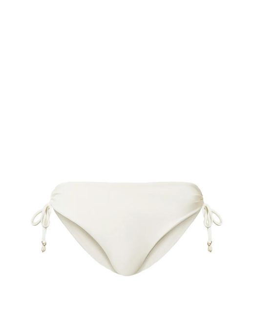 Twinset White Bikini Briefs With Drawstring