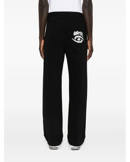 Jean Droit À Boutonnière Arte' pour homme en coloris Black