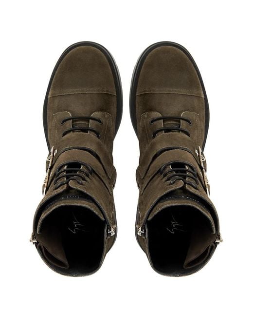 Giuseppe Zanotti Brown Triumph G Biker Boots for men