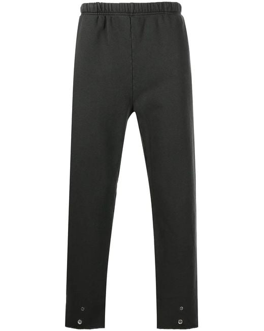 Les Tien Gray Cropped Straight-Leg Joggers