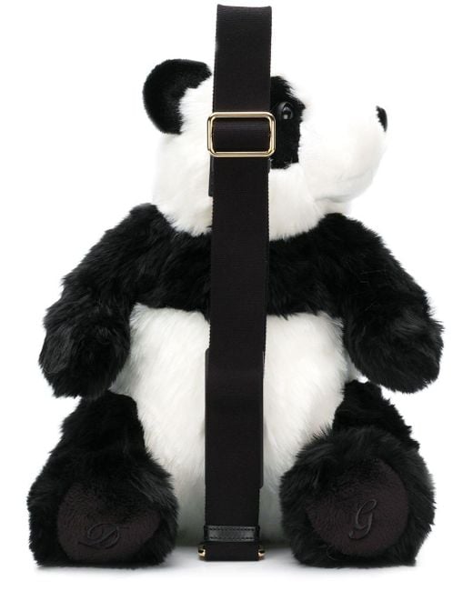 Dolce & Gabbana Black Panda Bear Sling Bag