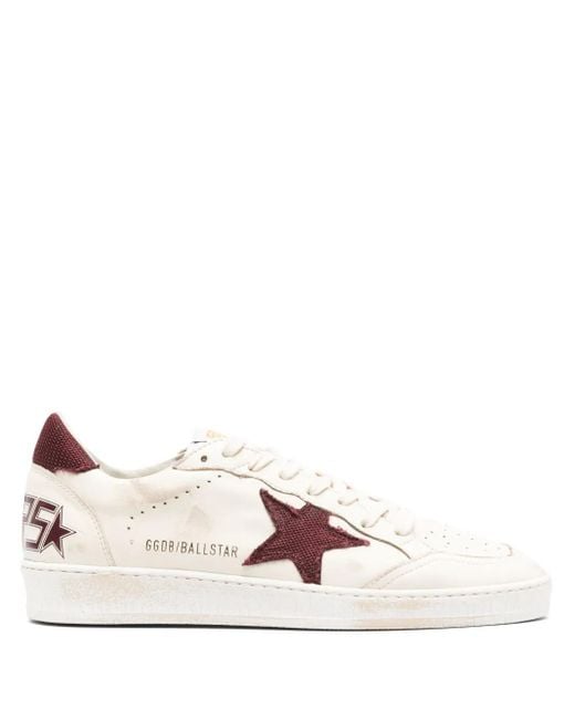 Golden Goose Deluxe Brand Pink Ballstar And Bordeaux Sneakers for men