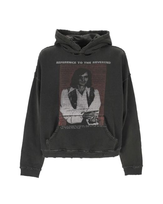 Enfants Riches Deprimes Black Faded-Effect Long-Sleeve Hoodie for men
