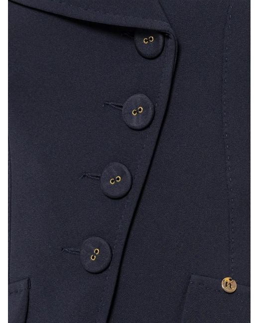 Nissa Blue Single-Breasted Tailored Vest