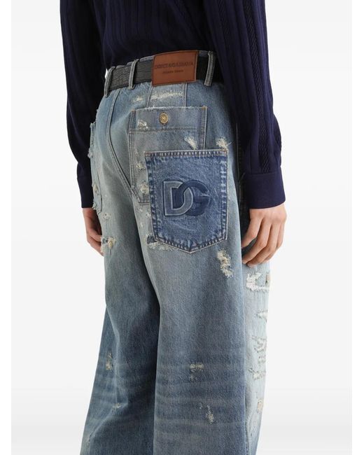 Dolce & Gabbana Blue Denim Trousers for men