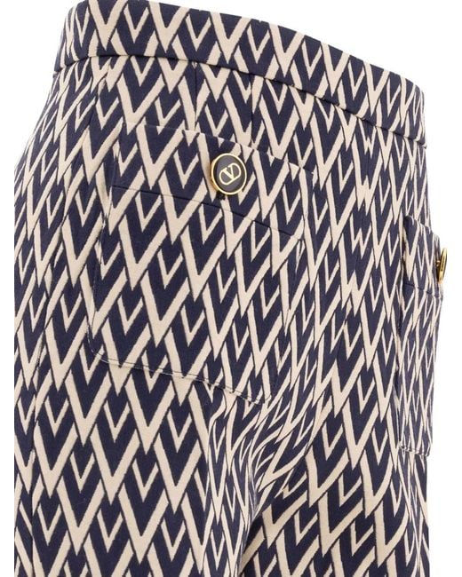 Valentino Garavani Gray Toute La V Jacquard Trousers