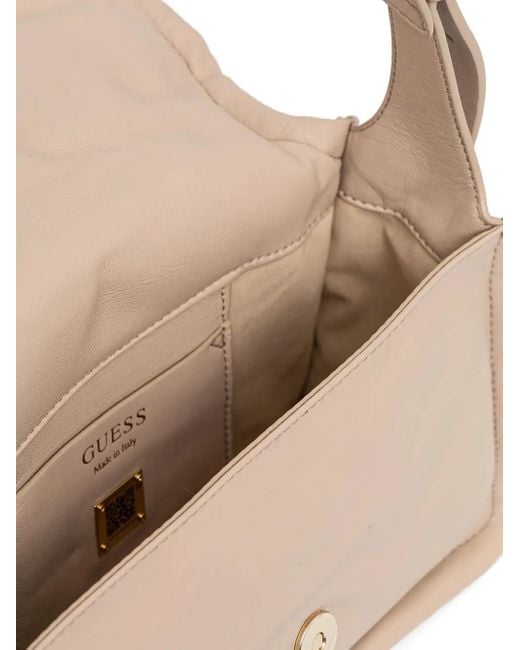 Guess レザーショルダーバッグ Natural