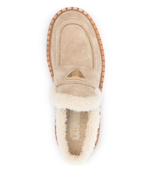 Prada Natural Loafer aus Wildleder