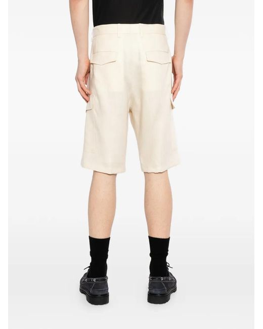 Tagliatore White Pantalon Cargo À Plis for men