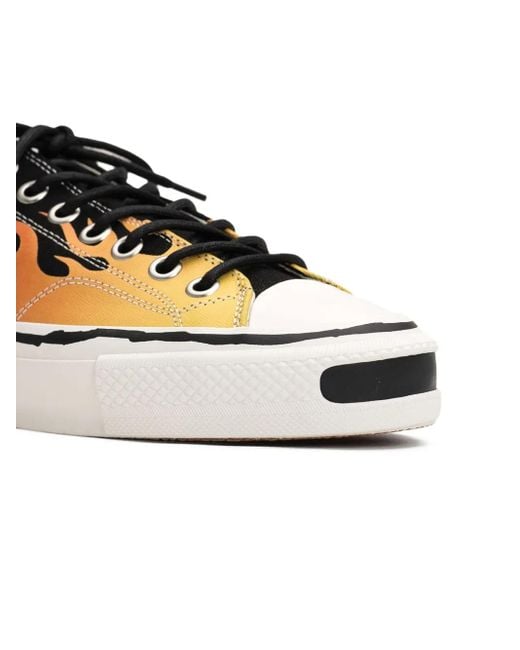 KAMIYA Black Joey Flame-Print Sneakers
