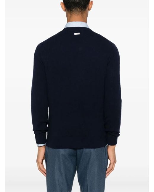 Fursac Blue Crew-Neck Sweater for men