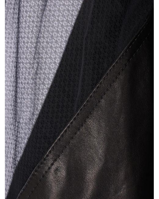 Yehuafan Black Tulle-Panelled Bomber Jacket