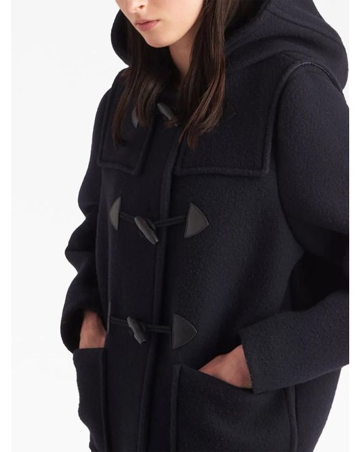 ジャケット・アウター prada nylon hooded duffle coat 99aw Prada prada nylon hooded duffle coat Hooded Wool Coat in Blue