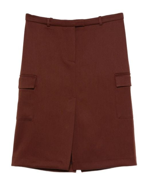 Loulou de Saison Purple Slits Straight Skirt