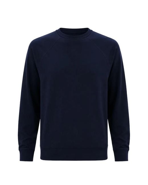 Handvaerk Blue Flex Raglan-Sleeve Sweater for men