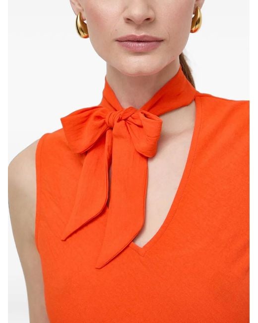 Morgan Orange Olia Sleeveless Top