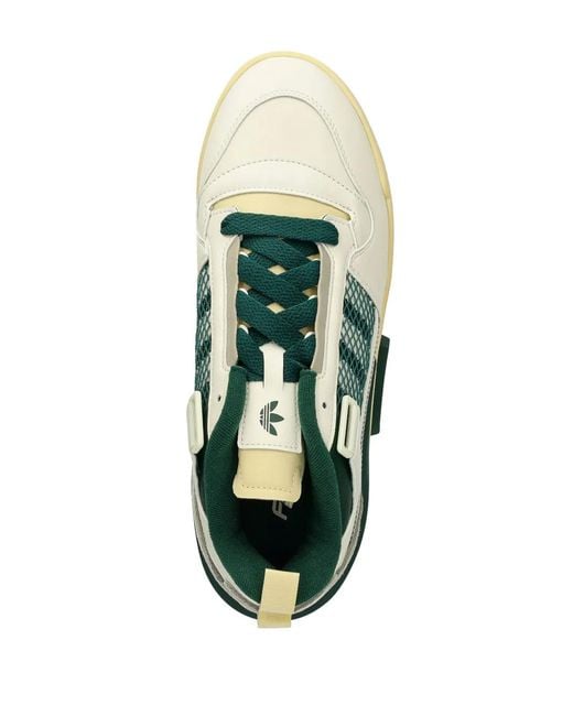 Adidas Green Two-Tone Forum Mod Sneakers for men