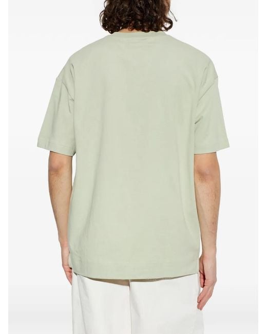 Samsøe & Samsøe White Joel Logo-Print T-Shirt for men