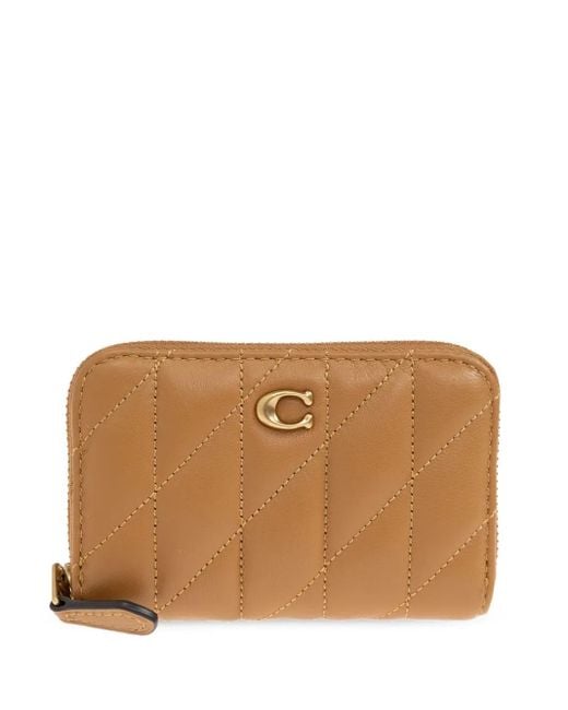 COACH Brown Zip-Around Wallet