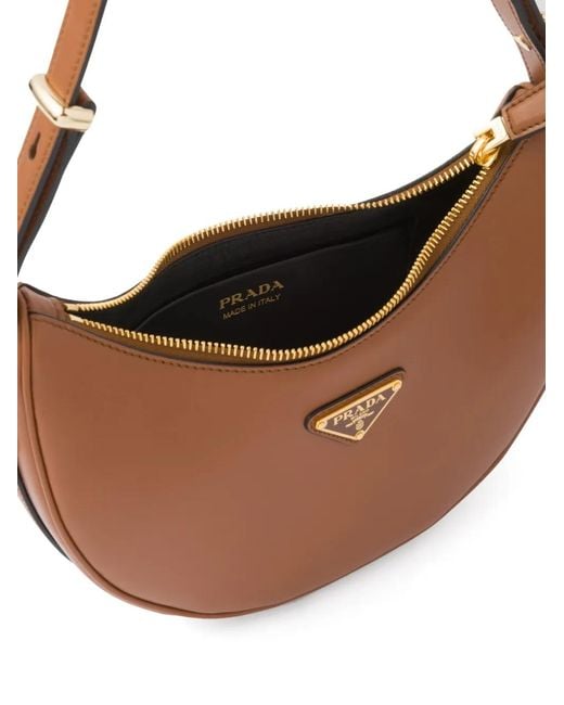 Prada Brown Arquè Small Leather Bags