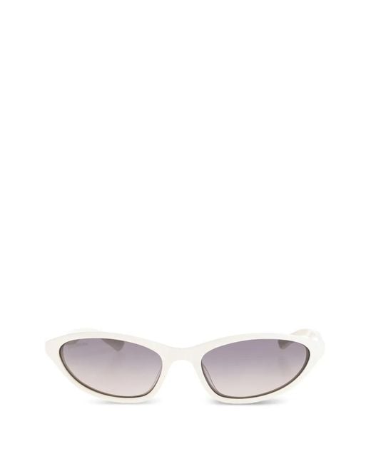 Balenciaga White Lunettes De Soleil Neo Oval 2.0