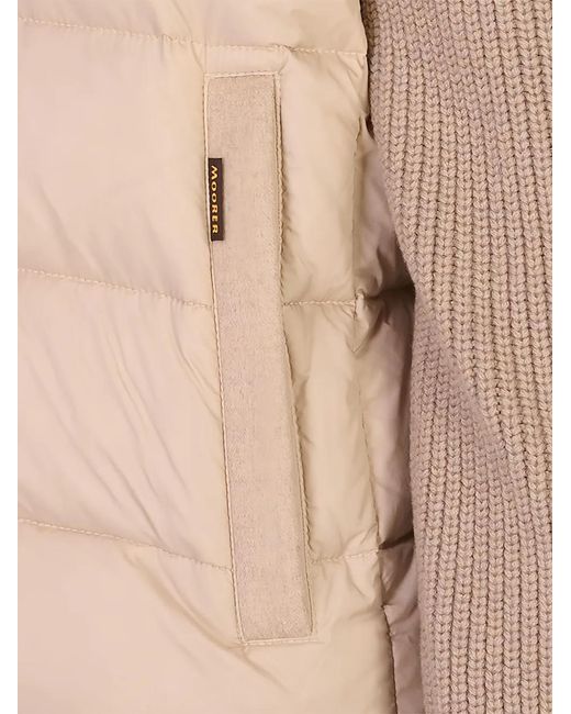 Moorer Natural Hooded Padded Jacket for men