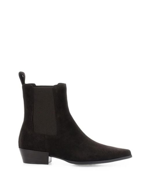 strategia shoes Black Nina Suede Pointed-Toe Ankle Boots