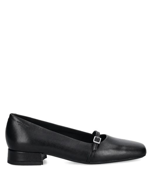 Vagabond Black Buckle-Strap Pumps