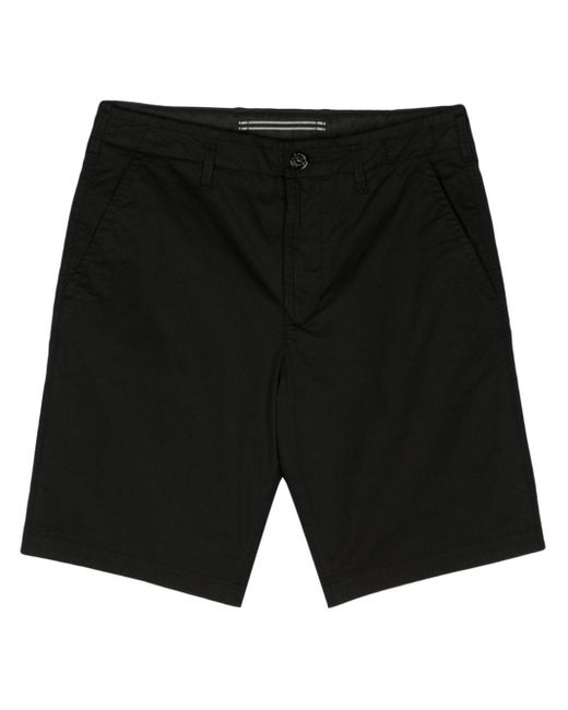 Stone Island Black Mid-rise Bermuda Shorts for men