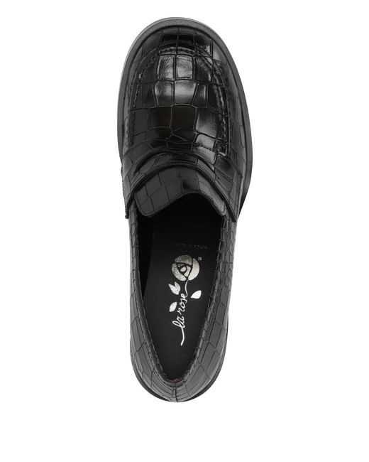 LA ROSE Black Cristin Loafers