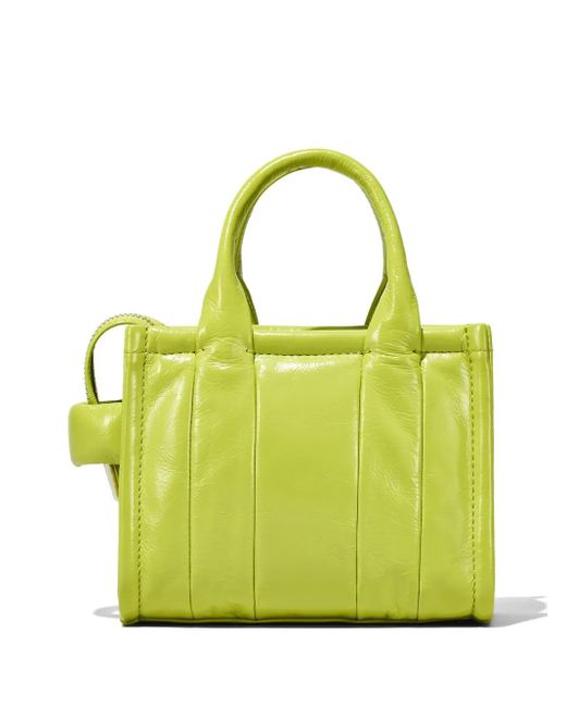 Marc Jacobs Green The Shiny Crinkle Leather Tote Bag