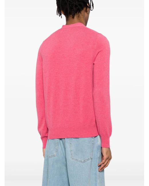 COMME DES GARÇONS PLAY Pink Wool Cardigan