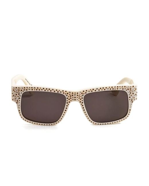 Marni Brown Swarovski Rectangle Sunglasses