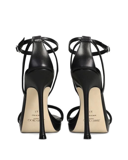 Jimmy Choo Black Moza Platform Sandals