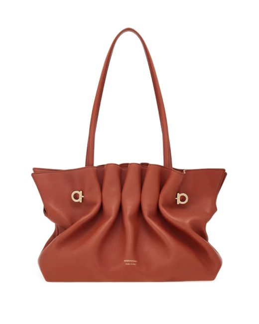 Borsa A Spalla Soft Media di Ferragamo in Red