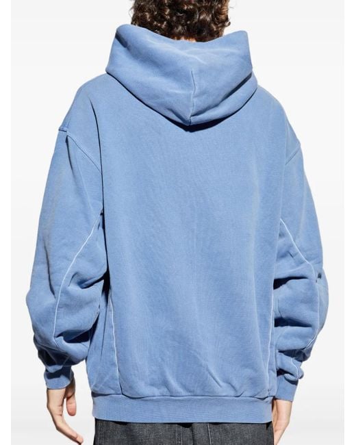 PUMA Blue X Represent Logo-Embroidered Hooded Sweater for men