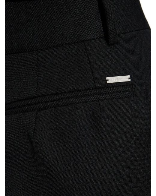 DSquared² Black Pleated Wool Trousers