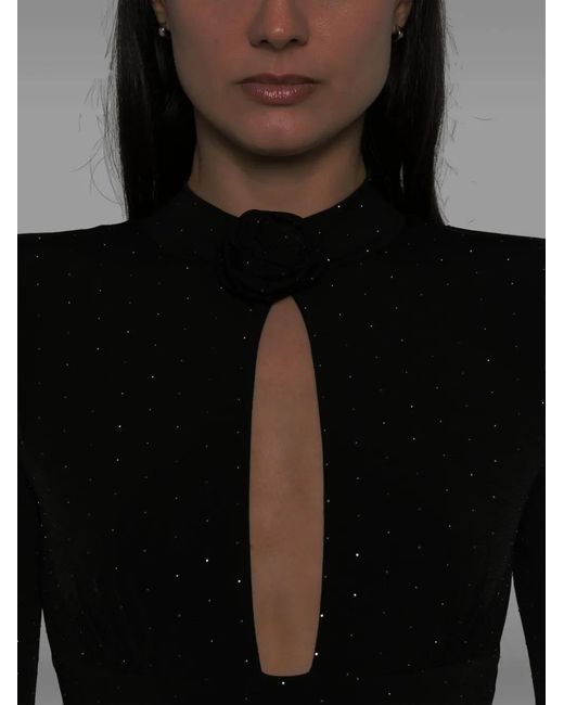 Nissa Black Embellished Bodysuit