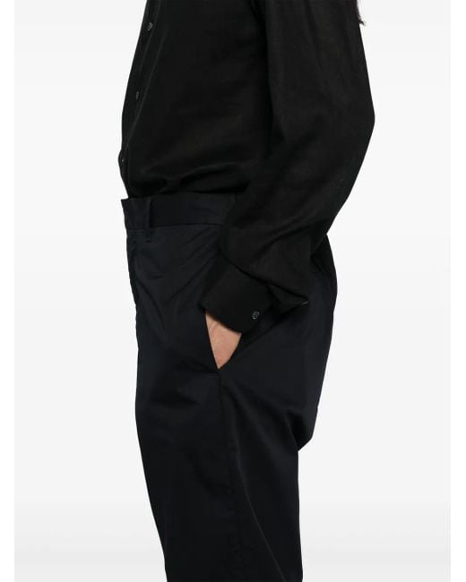 Emporio Armani Black Cotton Chinos for men