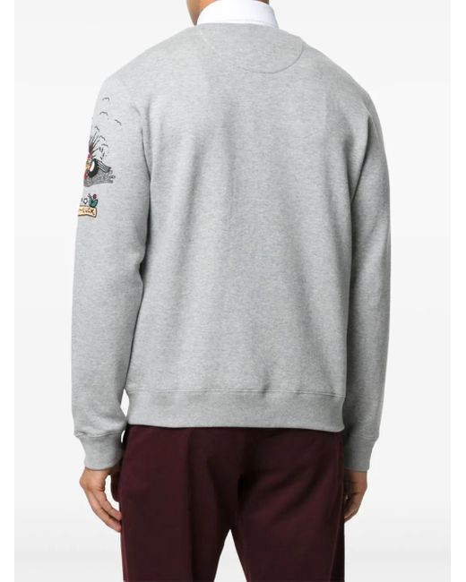 Valentino Garavani Gray Embroidered Sweatshirt for men