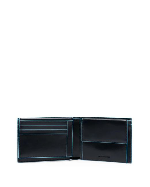 Piquadro Blue B2 Revamp Bi-Fold Wallet for men