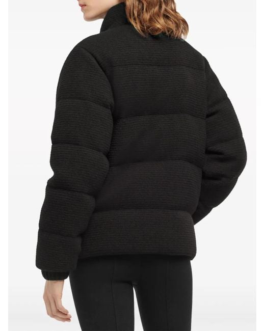 Barrie Black Cashmere Puffer Jacket