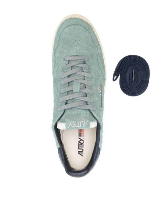 Autry Green Medalist Low Suede Sneakers for men