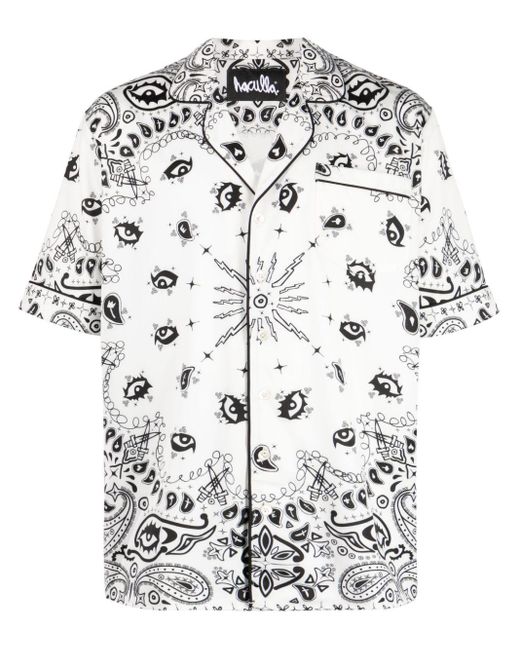 Haculla White Paisley-print Button-up Shirt for men