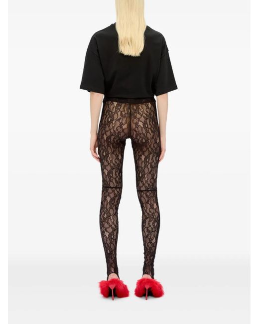 MSGM Blue Lace Leggings